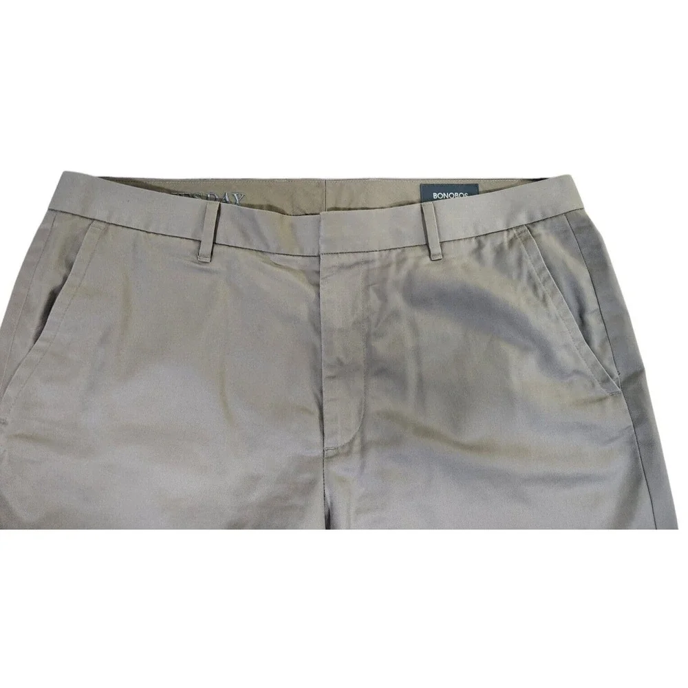 Bonobos Slim Pants Men's 35x32 (Fits‎ 36x32) Beige Weekday Warrior Wednesday